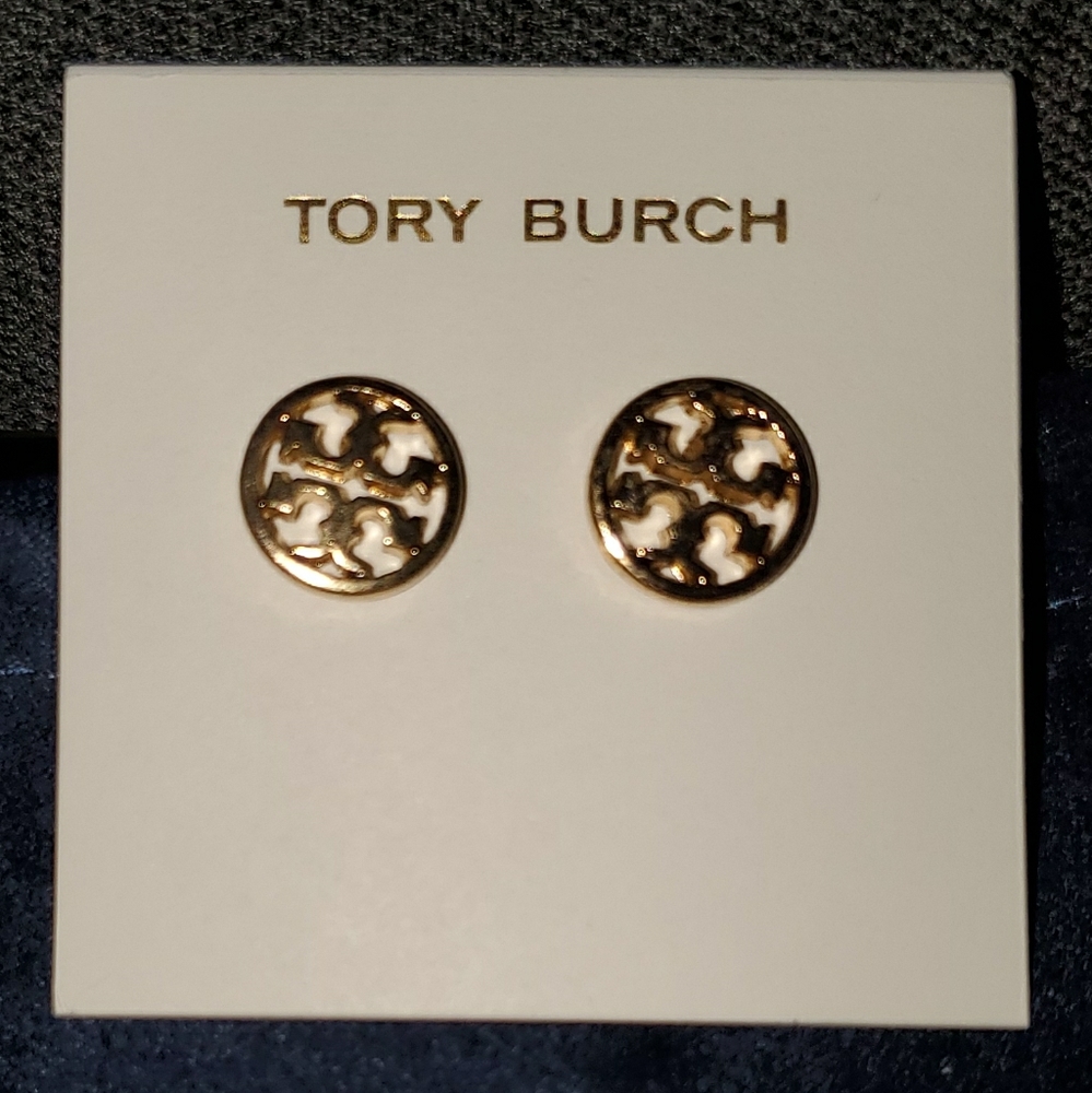 Tory Burch Earrings Circle T logo - Picture 5 of 12